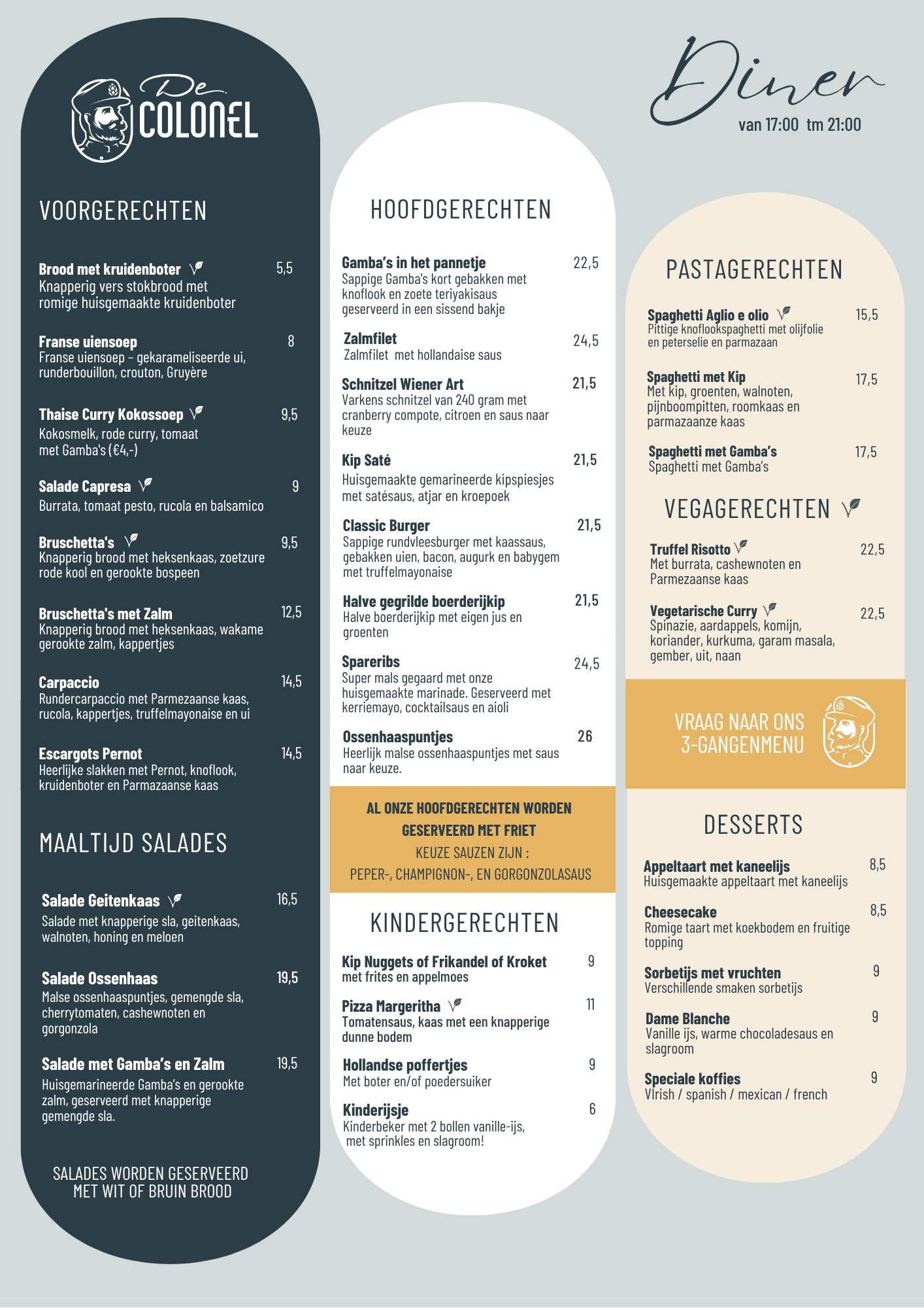 Dinerkaart The Colonel